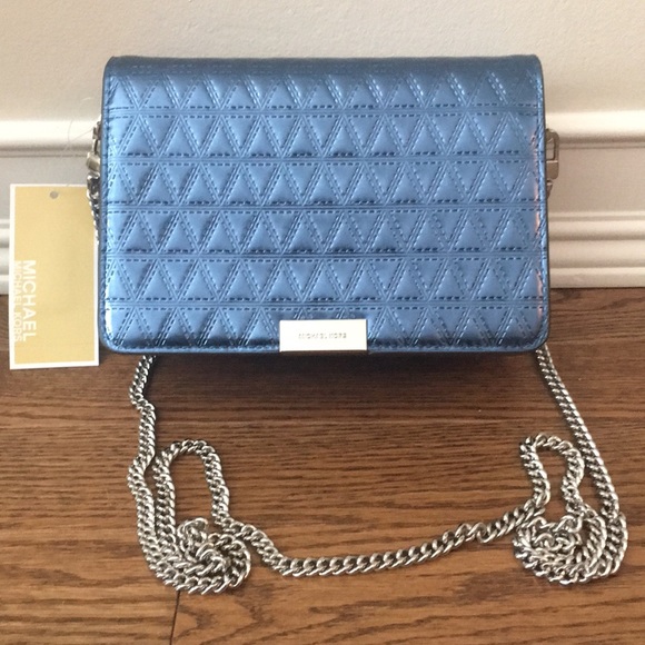 LAST 1 NWT Michael Kors Jade Gusset Clutch - Picture 2 of 8